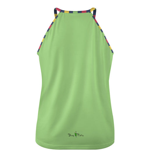 Dizzy Pickle Amy Patches Green Women's Pickleball Crew Neck Vest