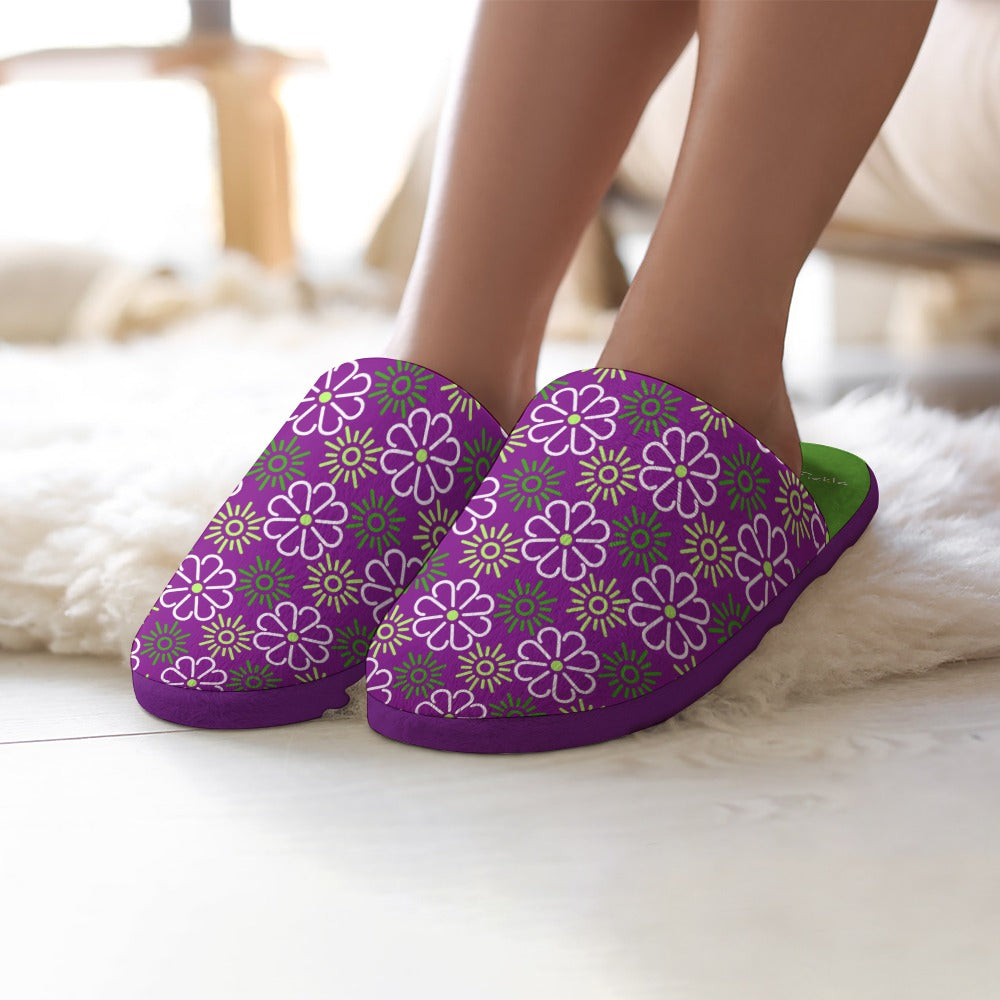 Dizzy Pickle April Purple Women's Pickleball Cotton Slippers