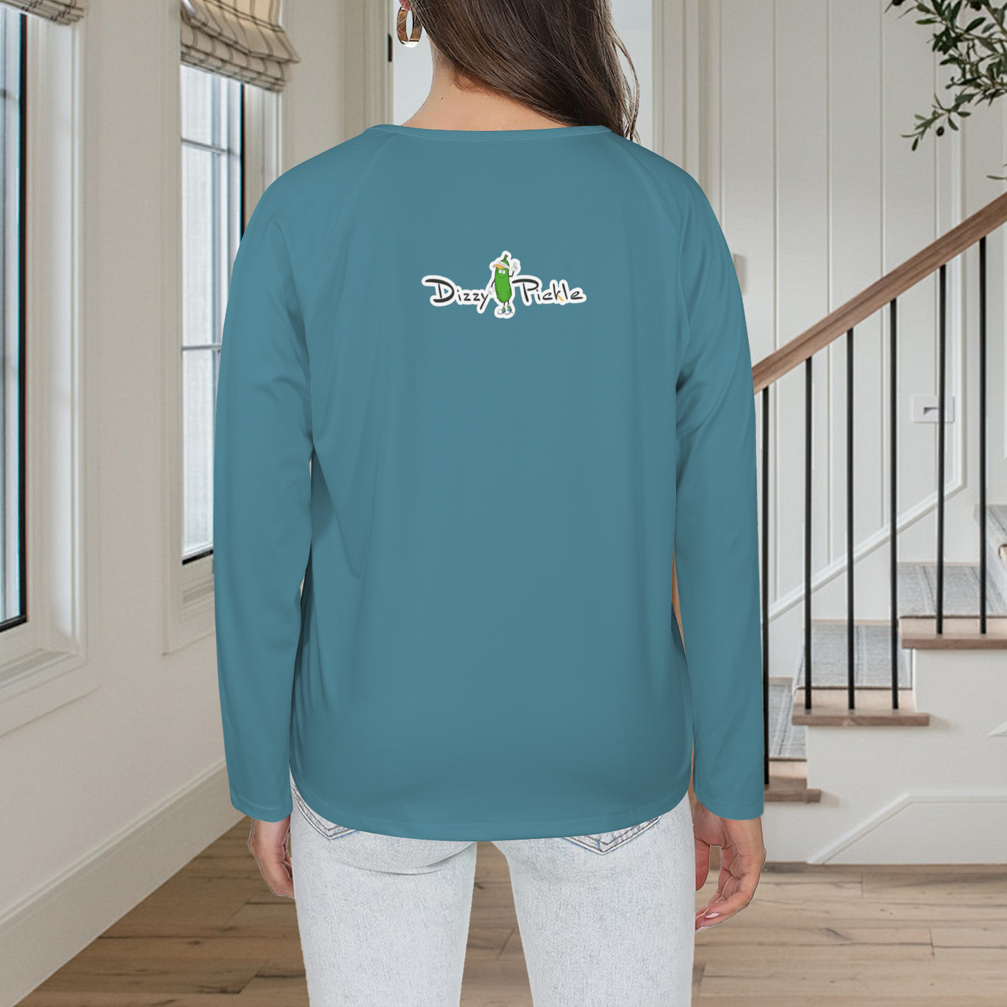 Three Button Long Sleeve Dark Turquoise