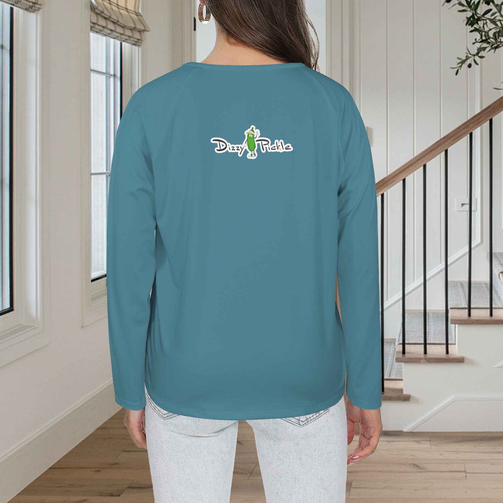 Three Button Long Sleeve Dark Turquoise