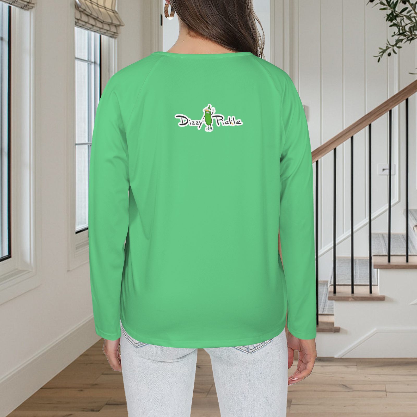 Three Button Long Sleeve Kelly Green