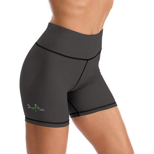 Dizzy Pickle DZY P Classic Charcoal Gray Women's Pickleball Comfortable Skinny Sports Yoga Shorts