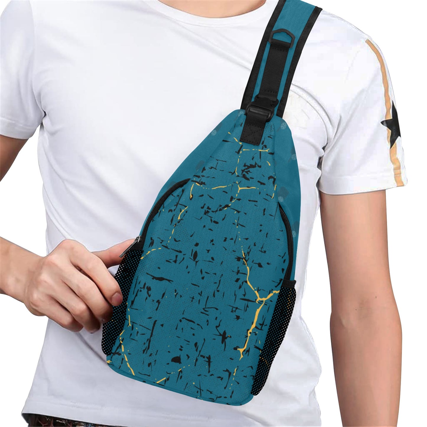 Dizzy Pickle Lynne Turquoise Pickleball Grab-N-Go Crossbody Casual Chest Bag