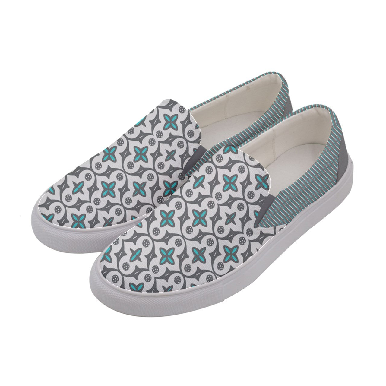 Shelby in White Pickleball Women's Canvas Slip-Ons by Dizzy Pickle