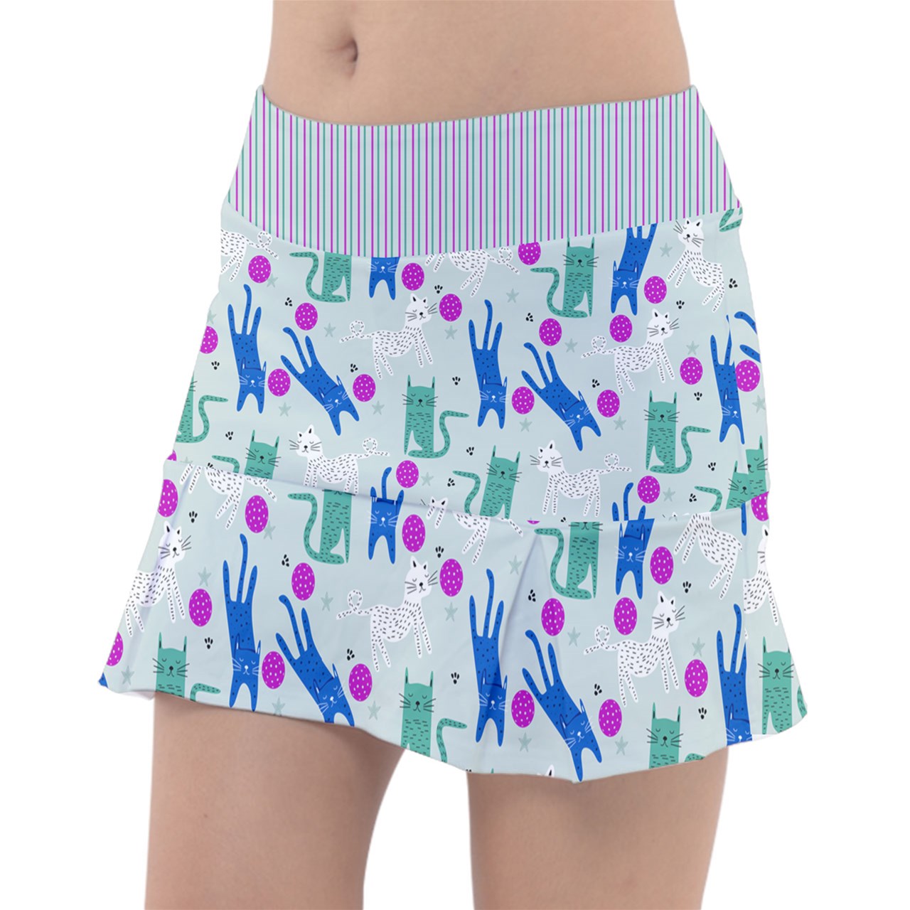 Dizzy Pickle GrayC Main Classic Women's Pickleball Pleated Skorts with Inner Shorts & Pockets