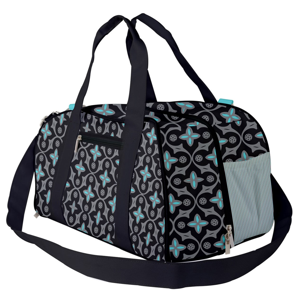 Shelby - Black - Pickleball Court Duffle Bag by Dizzy Pickle