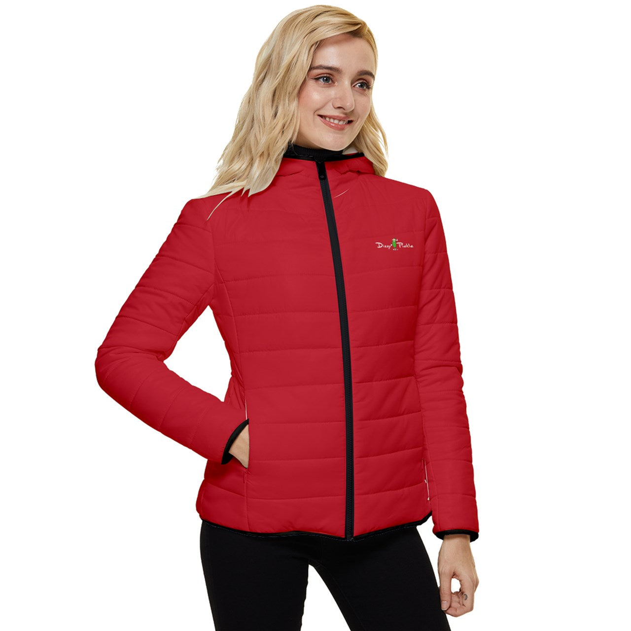 DZY P Classic - Red - Women's Hooded Quilted Jacket by Dizzy Pickle