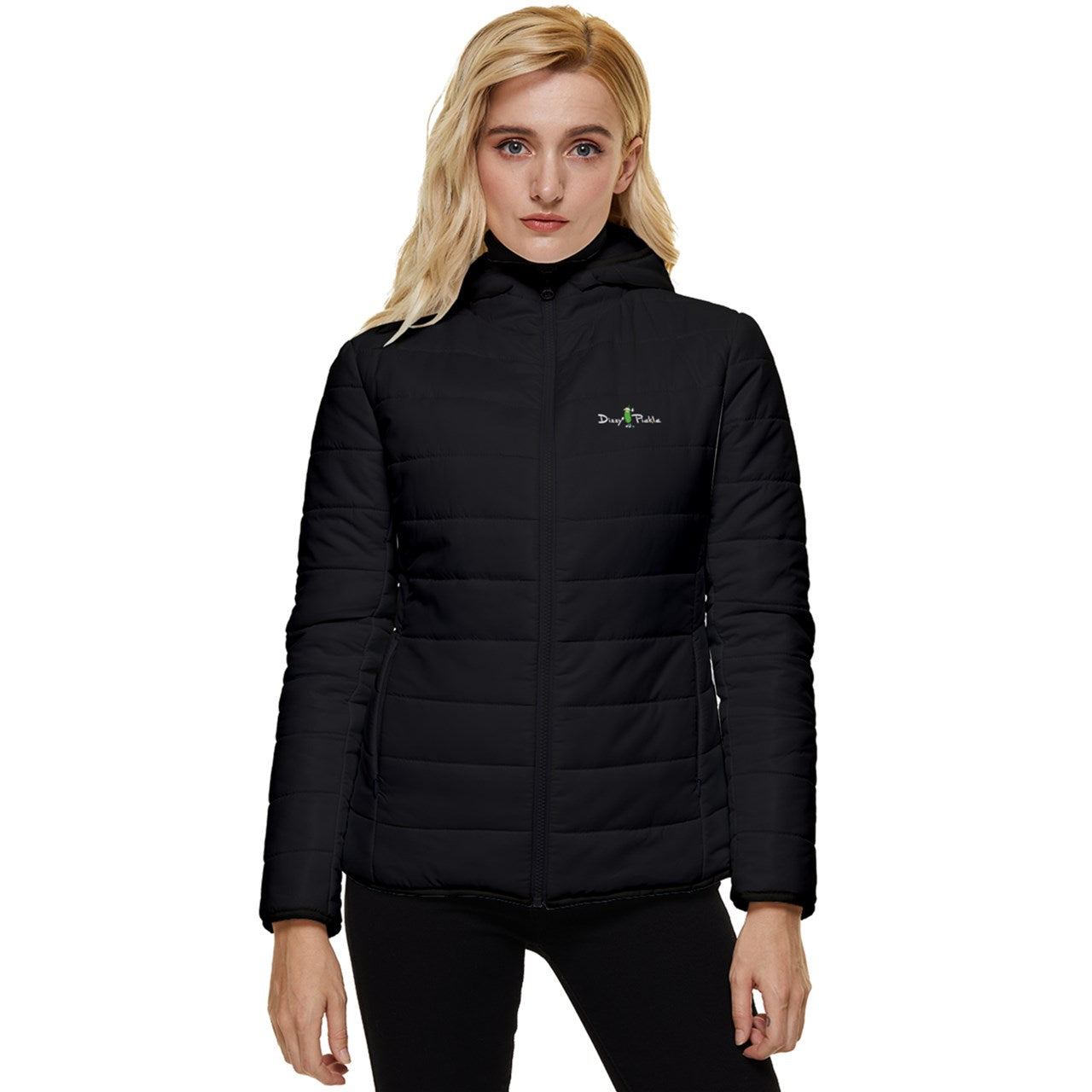 DZY P Classic - Black - Women's Hooded Quilted Jacket by Dizzy Pickle