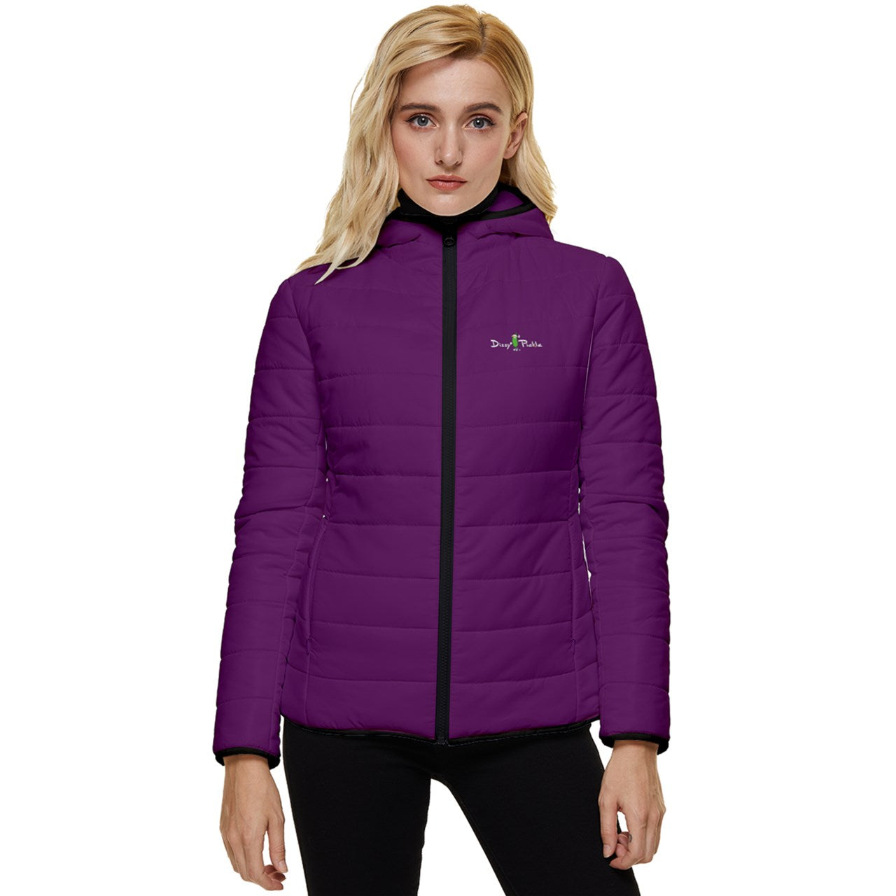 DZY P Classic - Royal Plum - Women's Hooded Quilted Jacket by Dizzy Pickle