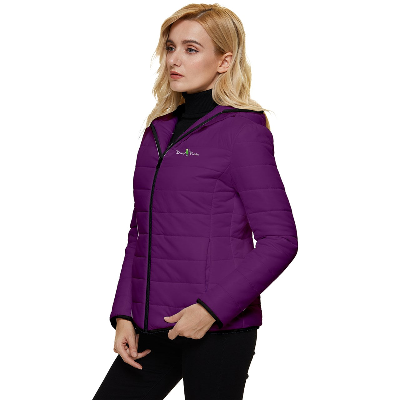 DZY P Classic - Royal Plum - Women's Hooded Quilted Jacket by Dizzy Pickle