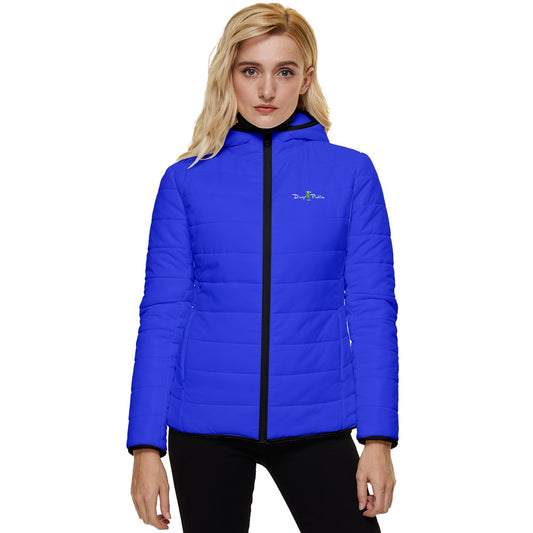 DZY P Classic - Cobalt - Women's Hooded Quilted Jacket by Dizzy Pickle