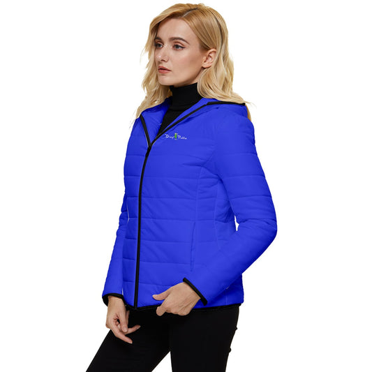 DZY P Classic - Cobalt - Women's Hooded Quilted Jacket by Dizzy Pickle