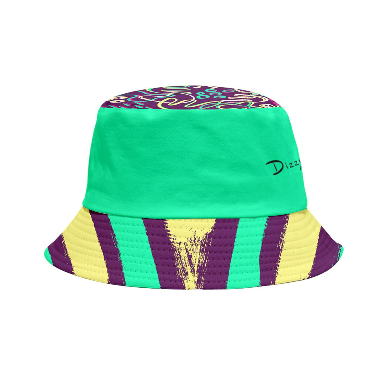 Dizzy Pickle Charlotte Main and Stripes Women's Pickleball Inside-Out Reversible Bucket Hat