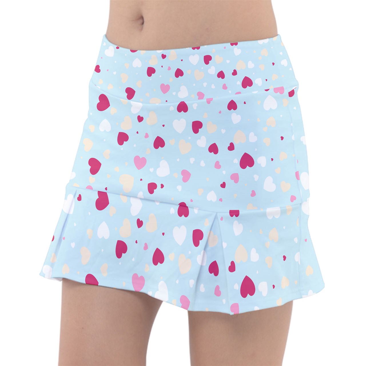 Dizzy Pickle Be Mine Hearts Classic Women's Pickleball Pleated Skorts with Inner Shorts & Pockets