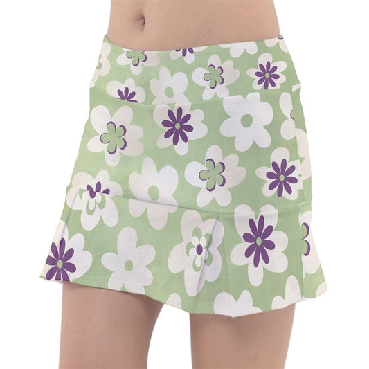 Dizzy Pickle Heather Main Classic Women's Pickleball Pleated Skorts with Inner Shorts & Pockets Sage