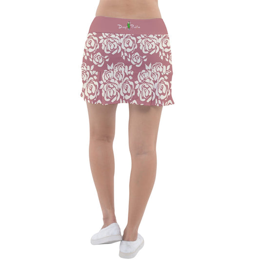 Dizzy Pickle Vickie Blooms Salmon_Cream Women's Classic Pickleball Skort with Under Shorts and Pockets