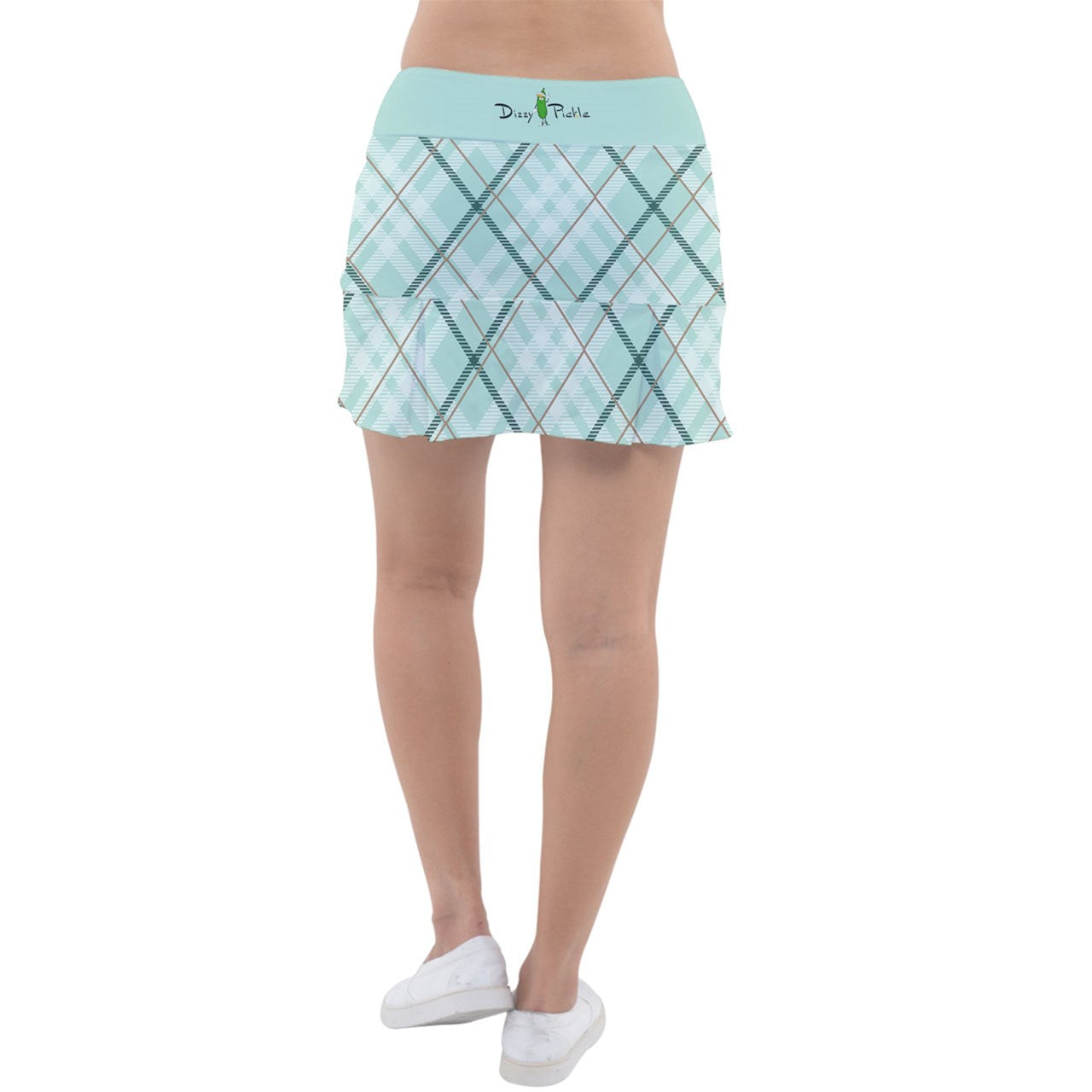 Dizzy Pickle Vickie Plaid Mint Classic 15" Pickleball Skort