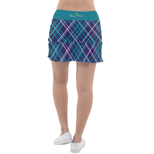 Dizzy Pickle Vickie Plaid Peacock Classic 15" Pickleball Skort