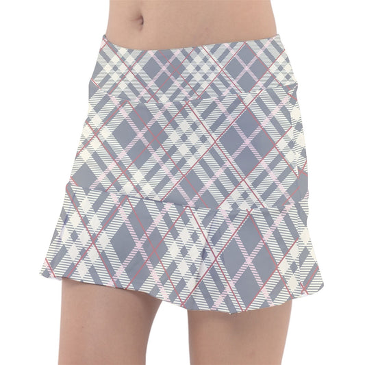 Dizzy Pickle Vickie Plaid Gray Classic 15" Pickleball Skort