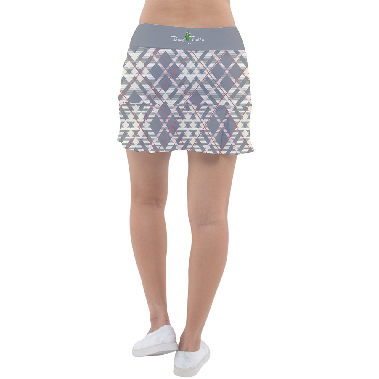 Dizzy Pickle Vickie Plaid Gray Classic 15" Pickleball Skort