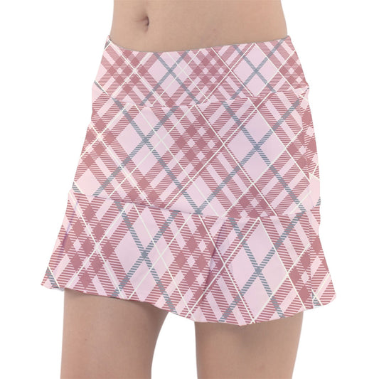 Dizzy Pickle Vickie Plaid Blush_Salmon Classic 15" Pickleball Skort