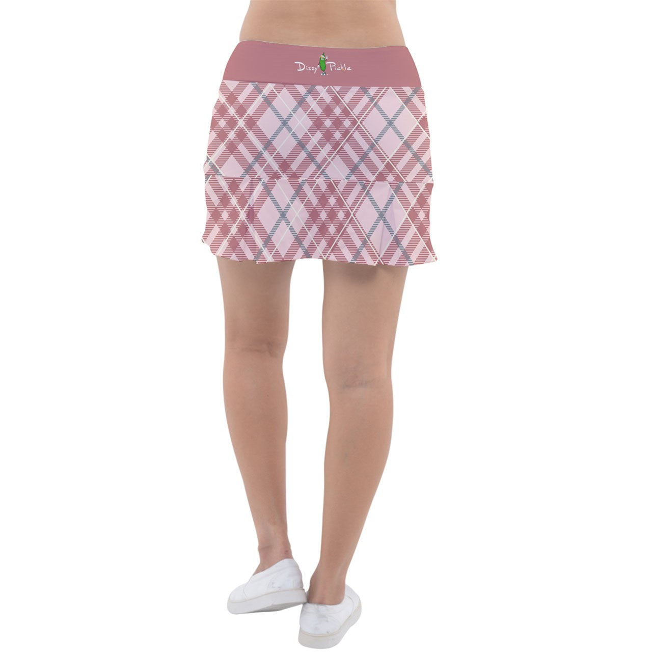 Dizzy Pickle Vickie Plaid Blush_Salmon Classic 15" Pickleball Skort