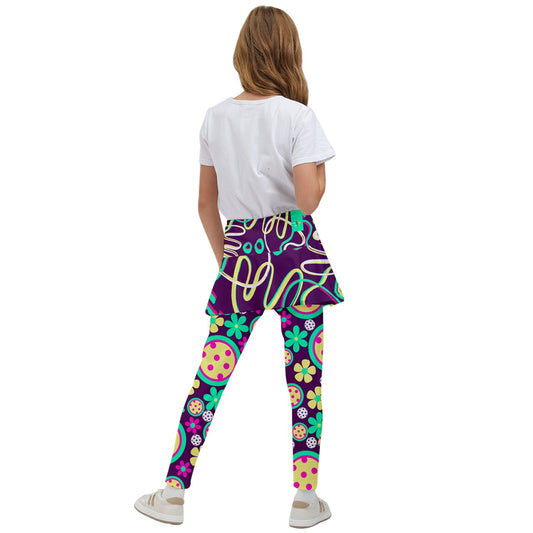 Dizzy Pickle Charlotte Girl's Pickleball Skirted Leggings