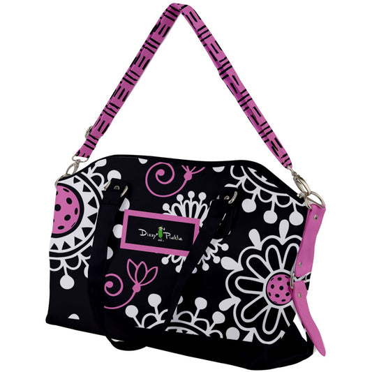 Coming Up Daisies - Black/Pink - Canvas Crossbody Bag by Dizzy Pickle