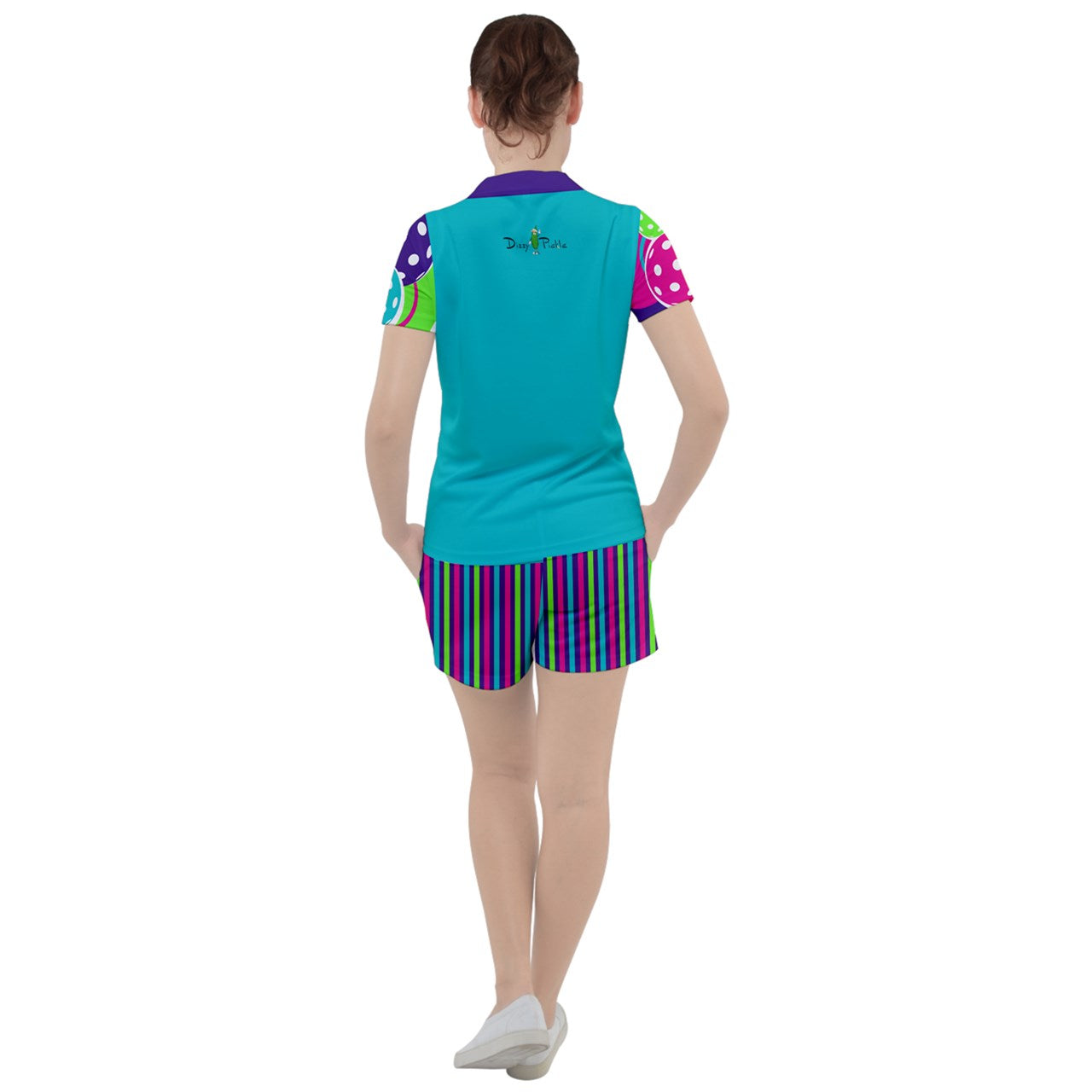 Dizzy Pickle Diana Women's Pickleball Mesh Short Sleeves T-Shirt and Shorts with Pockets Set