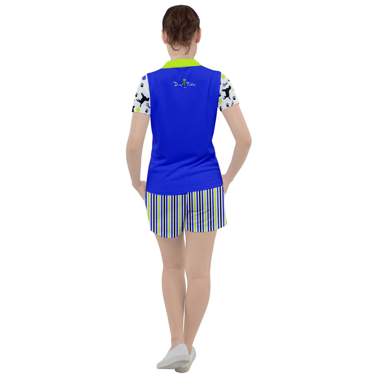 Dizzy Pickle Connie Women's Pickleball Mesh Pickleball Short Sleeve T-shirt and Shorts with Pockets Set