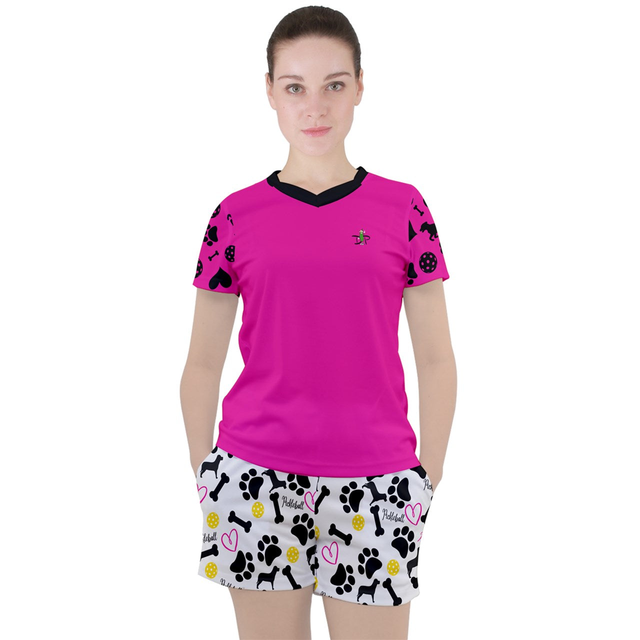 Millie - Women's Mesh Pickleball Tee and Shorts Set by Dizzy Pickle