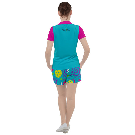 It's Swell - Women's Mesh Pickleball Tee and Shorts Set by Dizzy Pickle