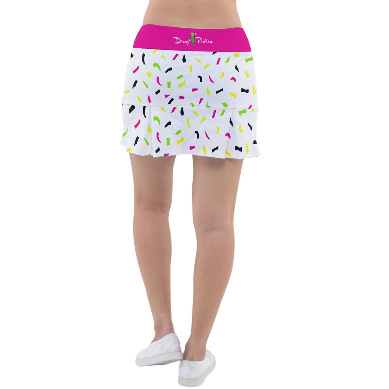 Dizzy Pickle Dinking Diva Confetti Classic Women's 15" Pickleball Pleated Skorts with Inner Shorts & Pockets