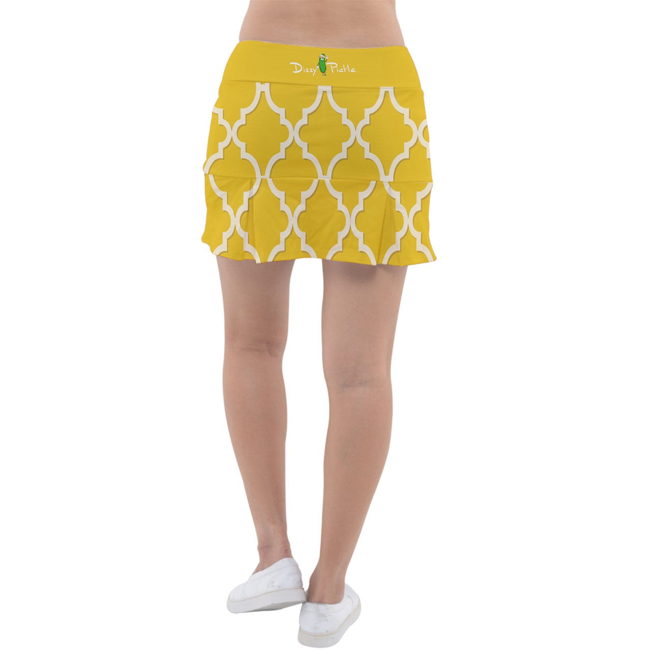 Dizzy Pickle Beth Gold Moroccan Classic Women's Pickleball Pleated Skorts with Inner Shorts & Pockets