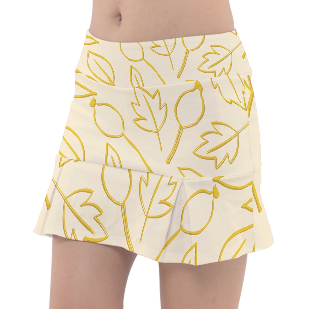 Dizzy Pickle Beth Gold Springtime Classic Women's Pickleball Pleated Skorts with Inner Shorts & Pockets