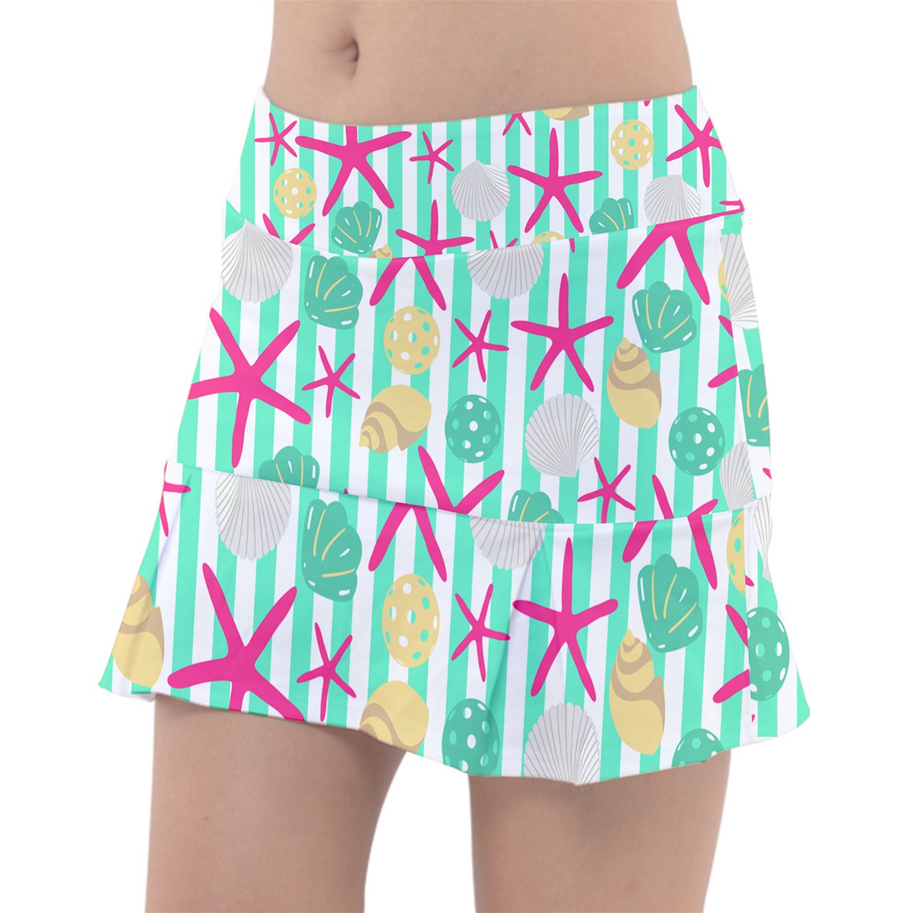 Dizzy Pickle MaryEllen Stripes Women's Classic Pickleball Skort with Under Shorts and Pockets