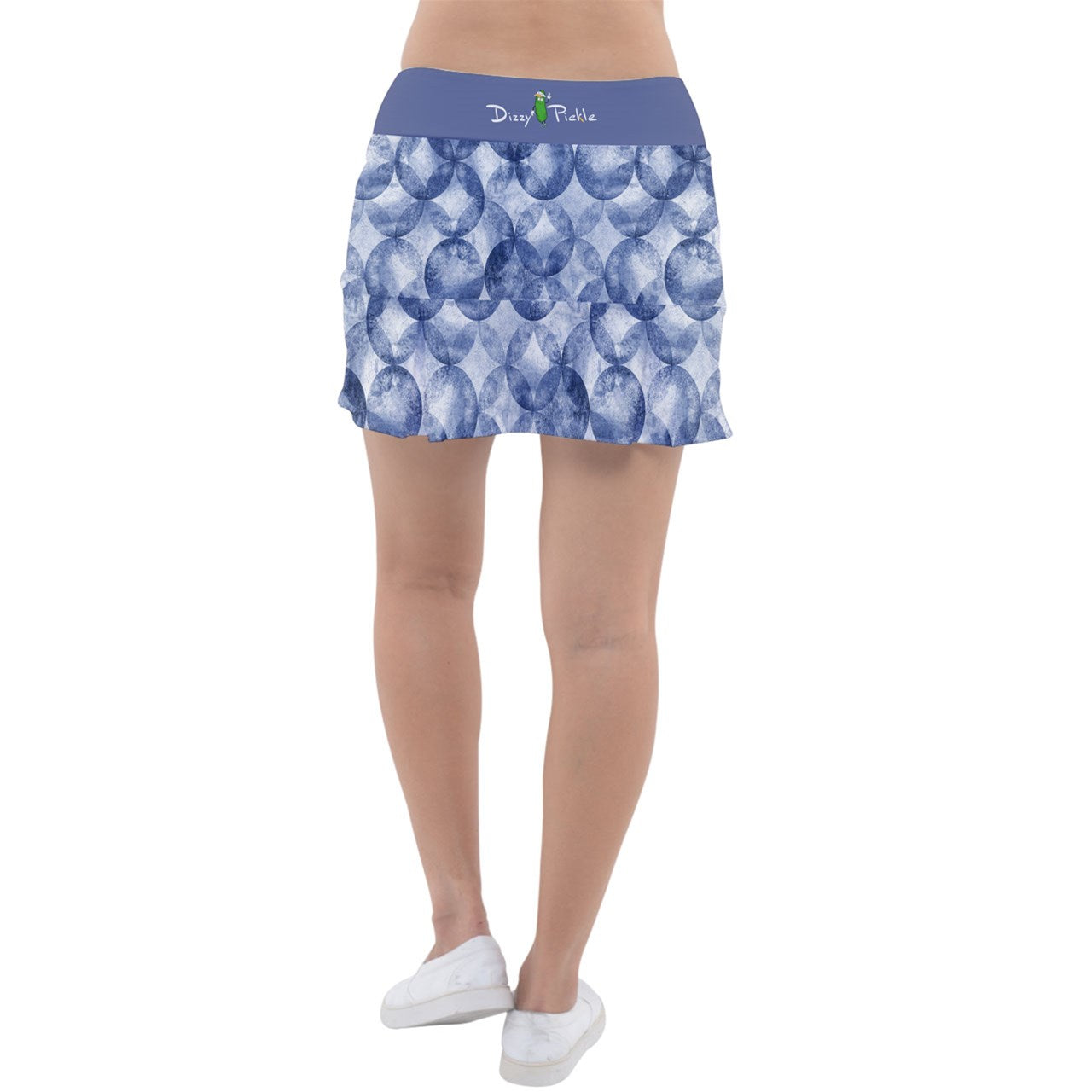 Dizzy Pickle Heidi BW Bubbles Classic Women's 15" Pickleball Drop-Pleat Skorts with Inner Shorts & Pockets