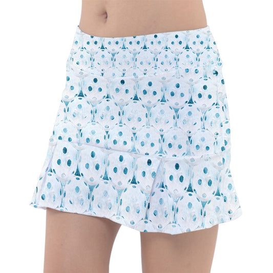 Dizzy Pickle Heidi TW Balls Classic Women's 15" Pickleball Drop-Pleat Skorts with Inner Shorts & Pockets