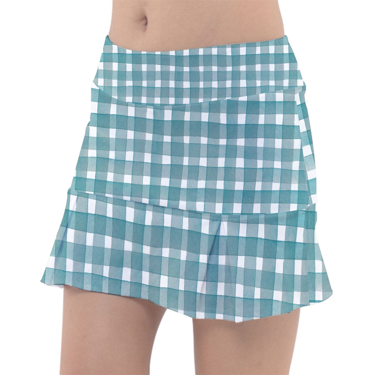 Dizzy Pickle Heidi TW Gingham Classic Women's 15" Pickleball Drop-Pleat Skorts with Inner Shorts & Pockets