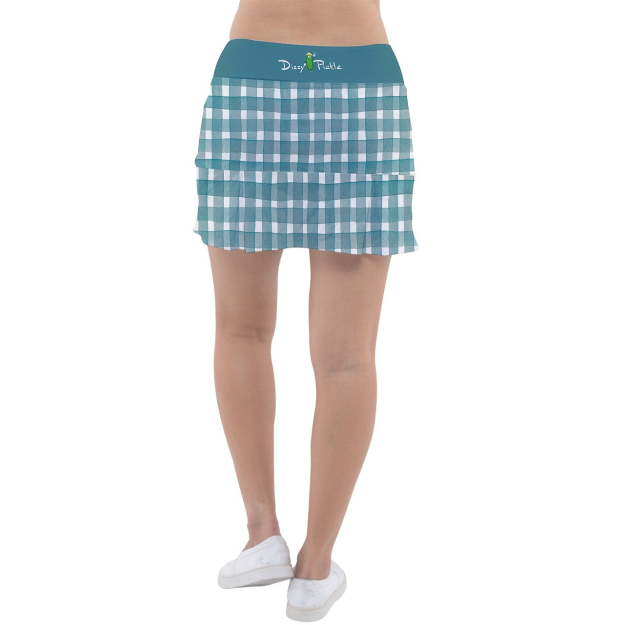 Dizzy Pickle Heidi TW Gingham Classic Women's 15" Pickleball Drop-Pleat Skorts with Inner Shorts & Pockets