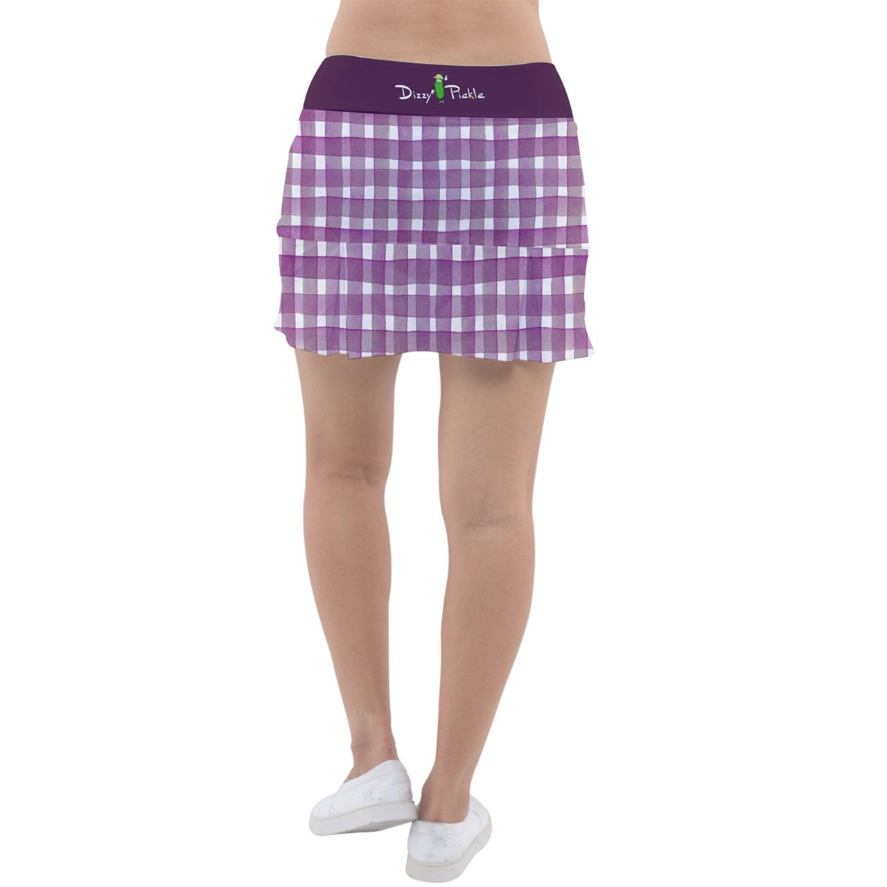 Dizzy Pickle Heidi MW Gingham Classic Women's 15" Pickleball Drop-Pleat Skorts with Inner Shorts & Pockets