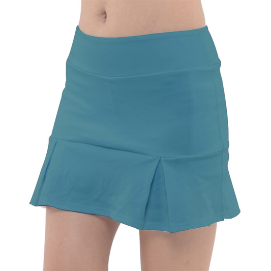 Dizzy Pickle Heidi TW Peacock Classic Women's 15" Pickleball Drop-Pleat Skorts with Inner Shorts & Pockets