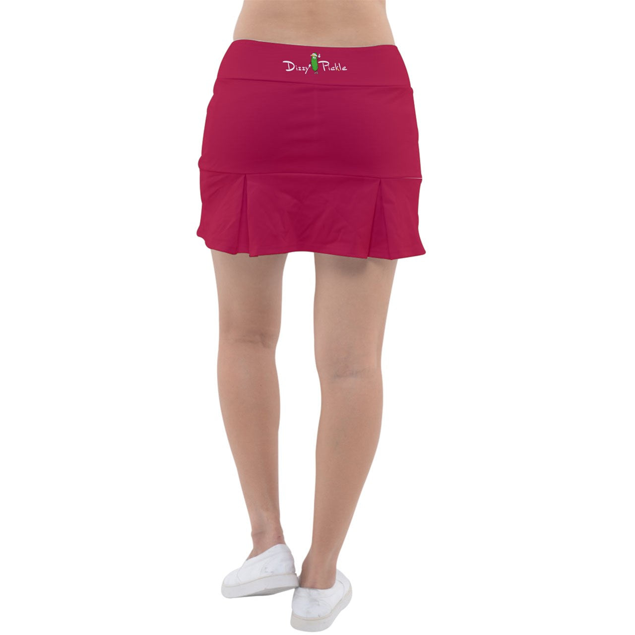 Dizzy Pickle Heidi RW Solid Classic Women's 15" Pickleball Drop-Pleat Skorts with Inner Shorts & Pockets Red