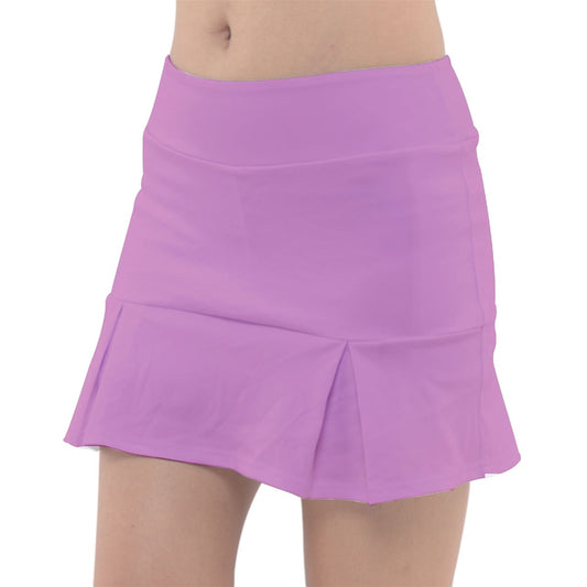 Dizzy Pickle Heidi MW Solid Classic Women's 15" Pickleball Drop-Pleat Skorts with Inner Shorts & Pockets Lavender