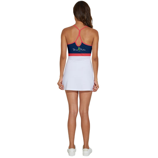 Dizzy Pickle Van Stripes White 2-in-1 Elite Performance Skirt with Inner Shorts