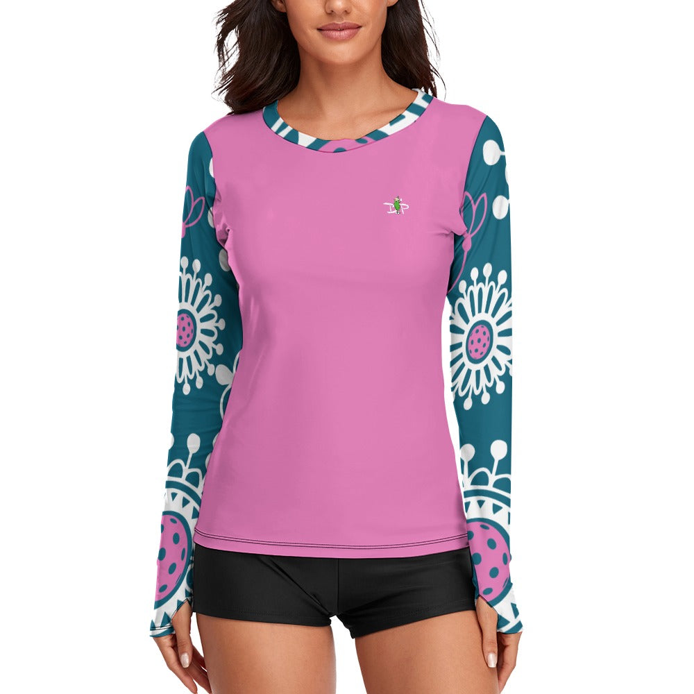 Dizzy Pickle Coming Up Daisies (Multiple Colors) Women's Long Sleeve Pickleball Performance Shirt