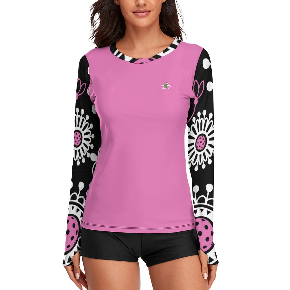 Dizzy Pickle Coming Up Daisies (Multiple Colors) Women's Long Sleeve Pickleball Performance Shirt