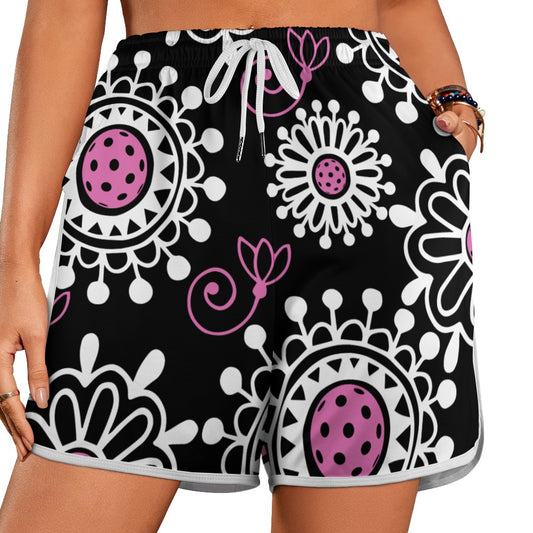 Dizzy Pickle Coming Up Daisies (Set)  Women's Picklebal Next-Level Activewear Shorts with Pockets