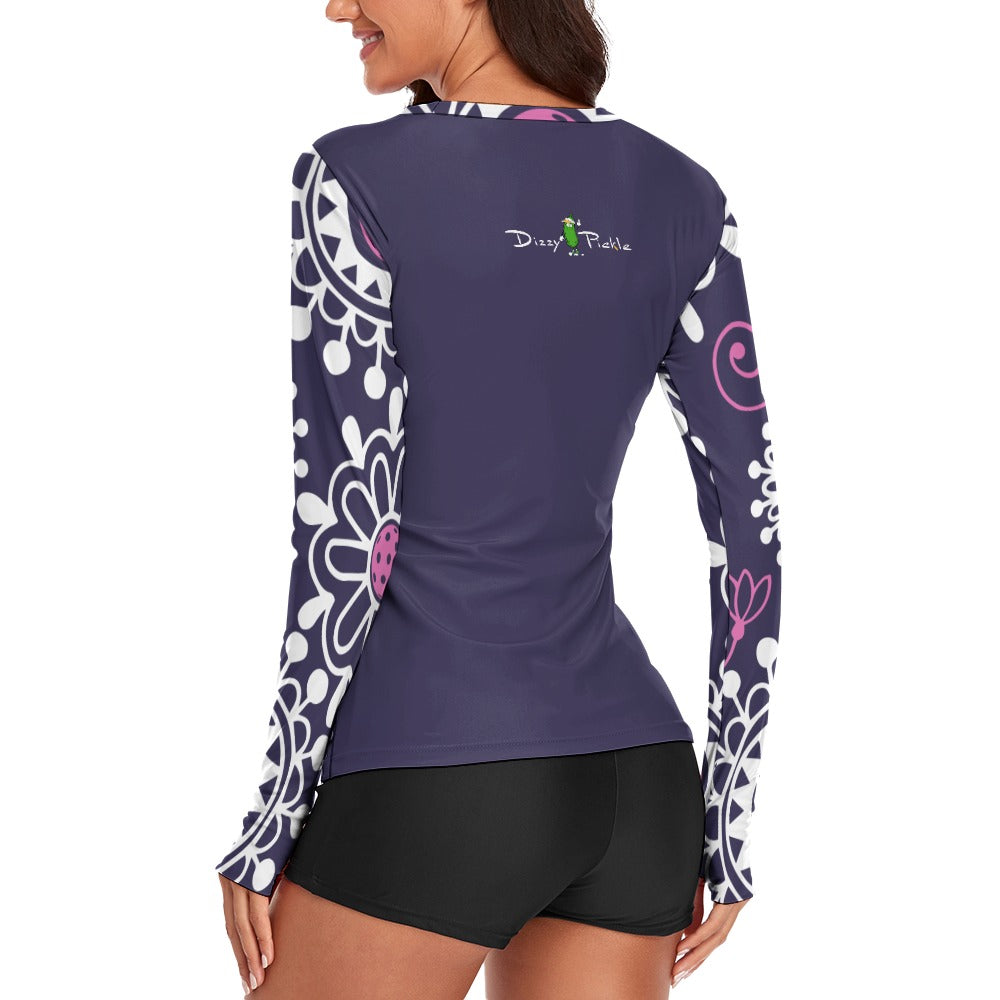 Dizzy Pickle Coming Up Daisies (Multiple Colors) Women's Long Sleeve Pickleball Performance Shirt