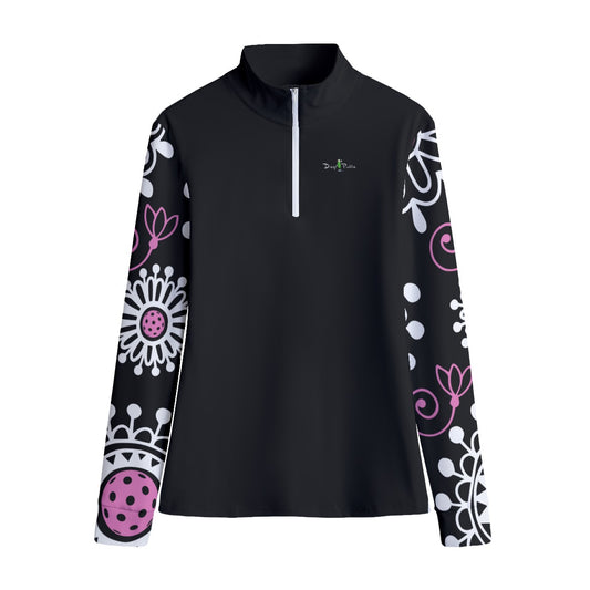 Dizzy Pickle Coming Up Daisies BP Women's Pickleball Stand Up Quarter Zip Collar